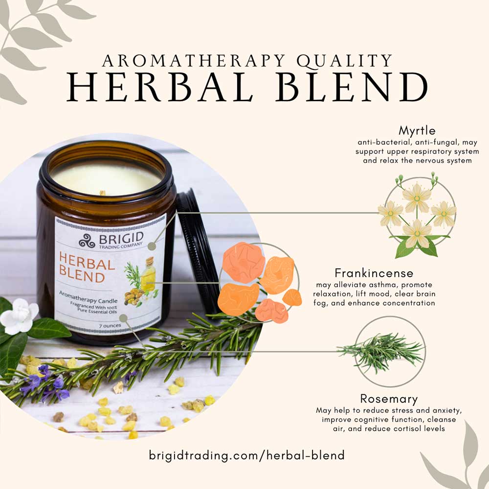 Revitalizing Herbal Soy Wax Candle - Frankincense, Rosemary & Myrtle - Korvel
