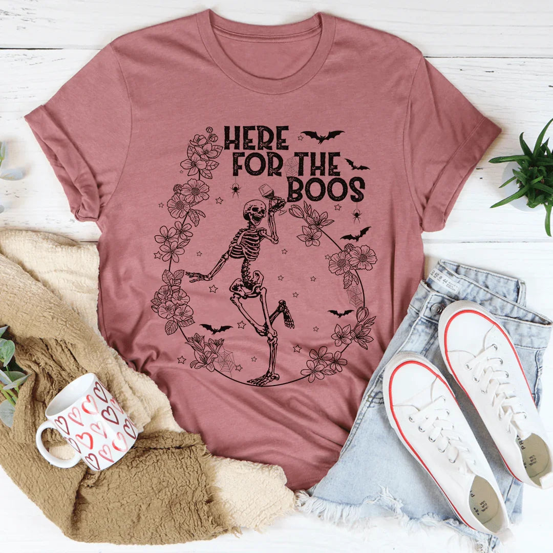 Here For The Boos Wine Tee - Korvel