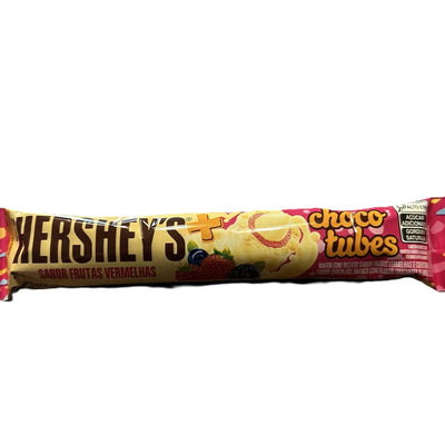 Hershey Choco Tubes Red Fruit Flavored White Chocolate 25g