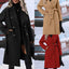 Women's Double-Breasted Trench Coat with Polo Collar