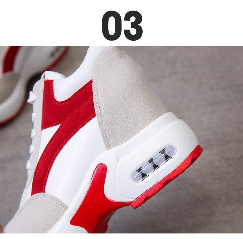 Zapatillas de Tacón Alto para Mujeres Premium - Rojo y Negro con Amortiguación de Aire