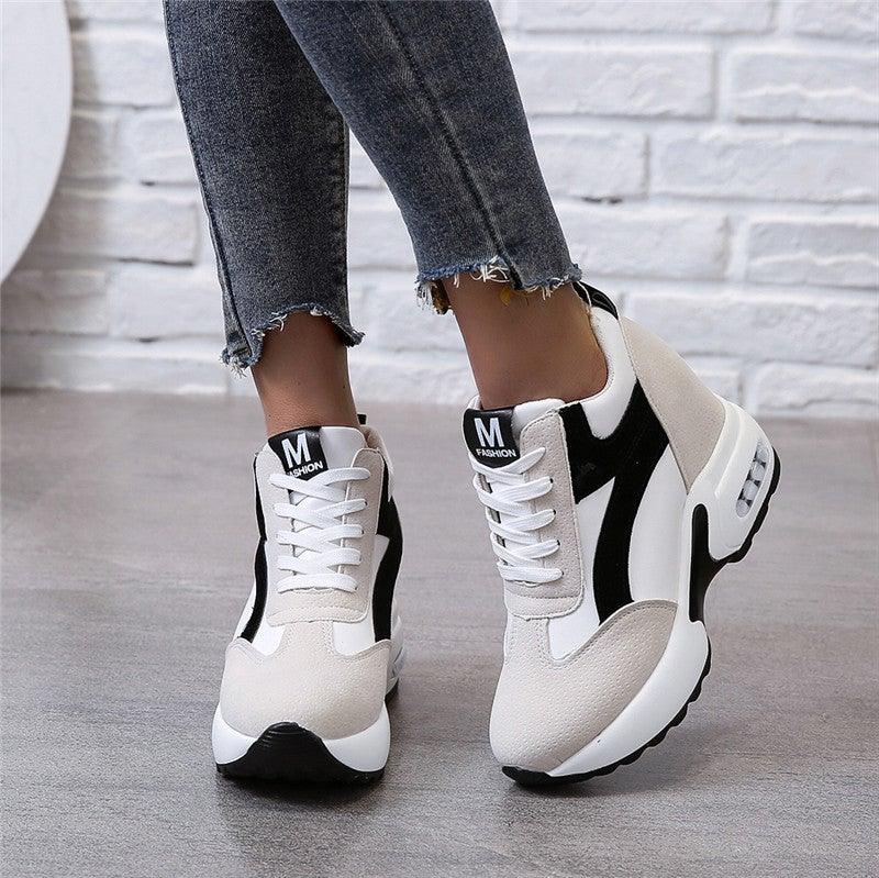 Zapatillas de Tacón Alto para Mujeres Premium - Rojo y Negro con Amortiguación de Aire