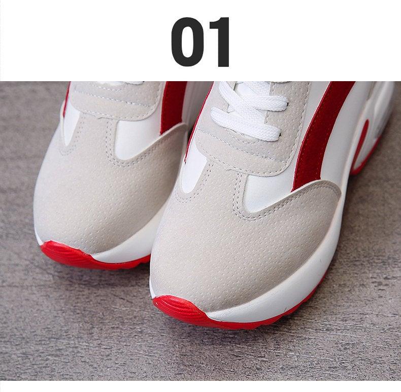 Zapatillas de Tacón Alto para Mujeres Premium - Rojo y Negro con Amortiguación de Aire