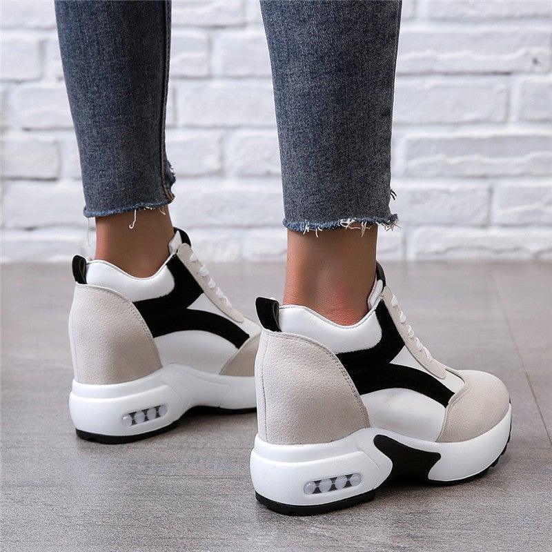 Zapatillas de Tacón Alto para Mujeres Premium - Rojo y Negro con Amortiguación de Aire