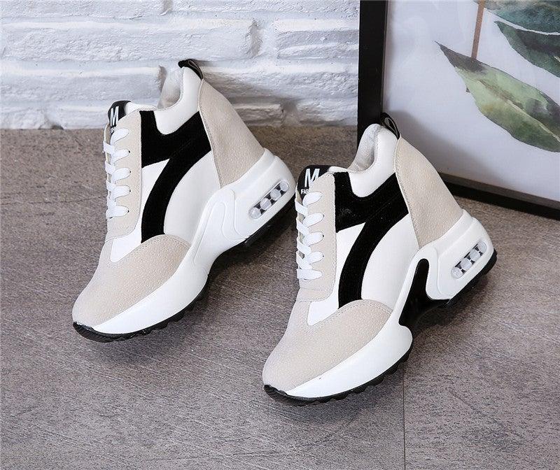 Zapatillas de Tacón Alto para Mujeres Premium - Rojo y Negro con Amortiguación de Aire