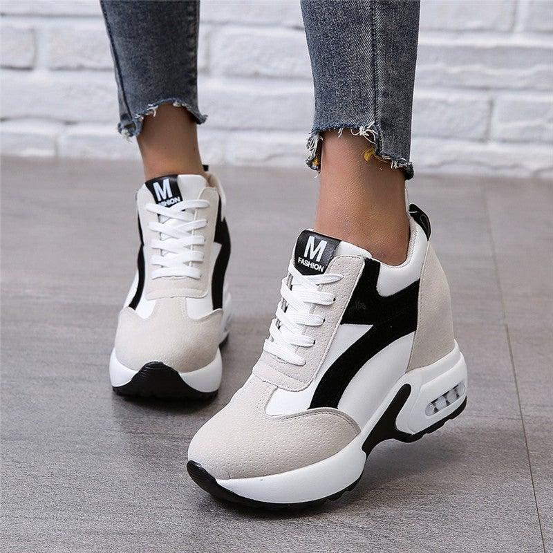 Zapatillas de Tacón Alto para Mujeres Premium - Rojo y Negro con Amortiguación de Aire