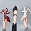 Sandales à talons hauts élégantes avec design creux pointu