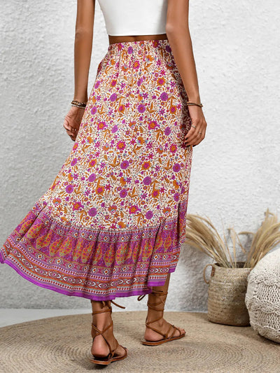 High-Low Elastic Waist Skirt - Korvel