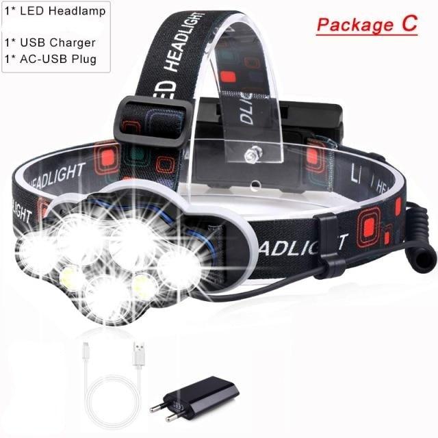 Ultra Bright Rechargeable LED Headlamp - 7 Modes & Waterproof Design for Outdoor Adventures - Korvel
