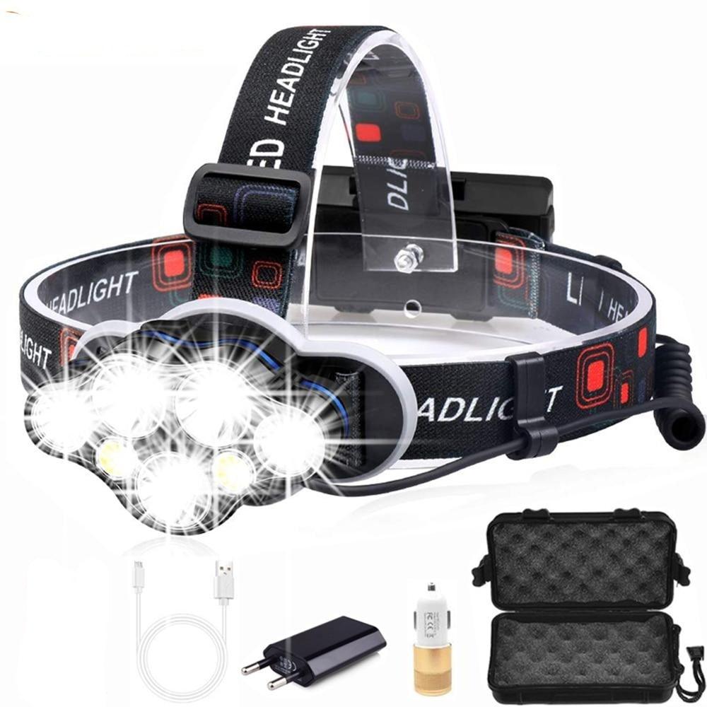 Ultra Bright Rechargeable LED Headlamp - 7 Modes & Waterproof Design for Outdoor Adventures - Korvel