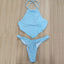 Conjunto de Bikini de Cuello Alto para Mujer - Traje de Baño Elegante y Cómodo