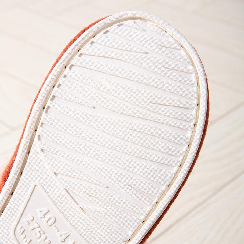 Pantuflas de Invierno de Cuero de Ternera de Suede Premium con Forro de Piel de Pana