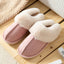 Pantuflas de Invierno de Cuero de Ternera de Suede Premium con Forro de Piel de Pana