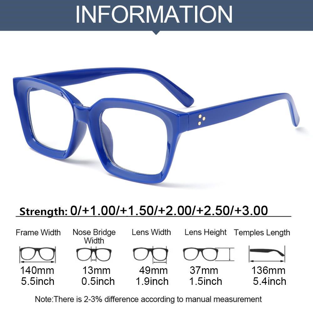Gafas de lectura de marco cuadrado premium para hombres y mujeres