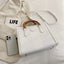 High Quality Leather Shoulder Bag For Women Luxury Alligator Handbag Designer Women Bag Retro Bamboo Handle Tote Bag Female - Korvel