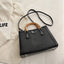 High Quality Leather Shoulder Bag For Women Luxury Alligator Handbag Designer Women Bag Retro Bamboo Handle Tote Bag Female - Korvel