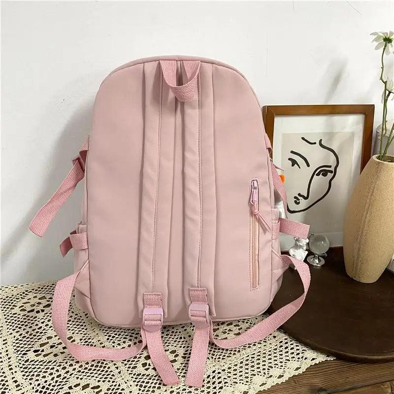 Sac à dos en nylon imperméable de qualité supérieure pour femmes - Style universitaire tendance