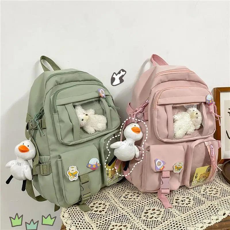 Sac à dos en nylon imperméable de qualité supérieure pour femmes - Style universitaire tendance