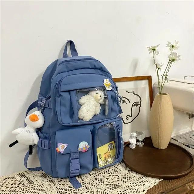 Sac à dos en nylon imperméable de qualité supérieure pour femmes - Style universitaire tendance