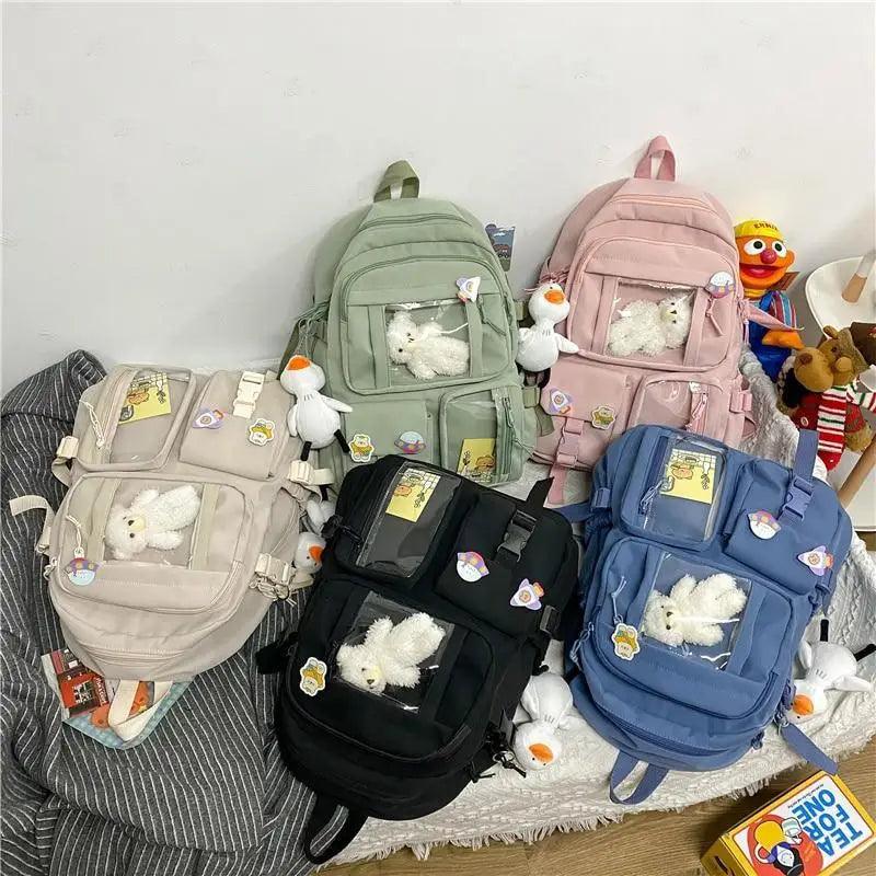 Sac à dos en nylon imperméable de qualité supérieure pour femmes - Style universitaire tendance