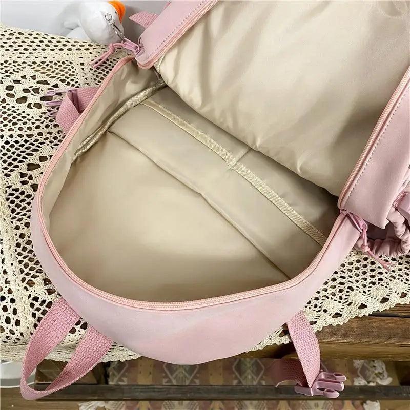 Sac à dos en nylon imperméable de qualité supérieure pour femmes - Style universitaire tendance