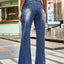 Jeans Bootcut Taille Haute avec Poches
