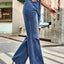 Jeans Bootcut Taille Haute avec Poches