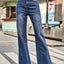Jeans Bootcut Taille Haute avec Poches
