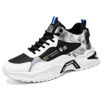 High top sports shoes for men height increasing casual running - Korvel
