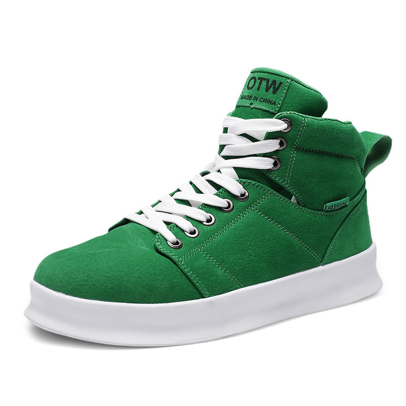 High top suede board shoes Air Force thick sole breathable sports student casual workwear shoes men - Korvel