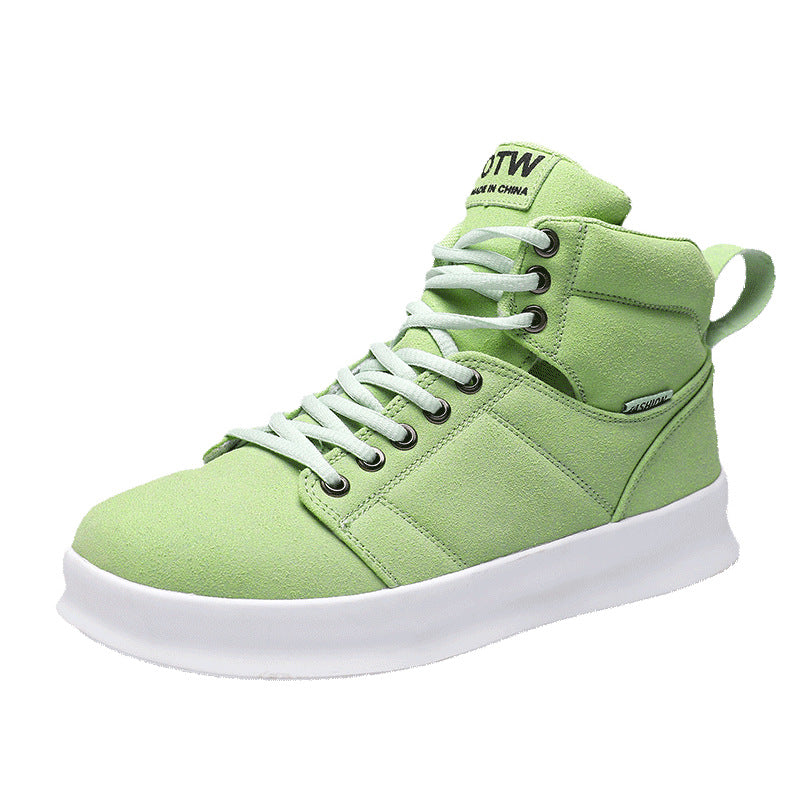 High top suede board shoes Air Force thick sole breathable sports student casual workwear shoes men - Korvel