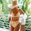 High Waist Stripe Bikini Set for Women
