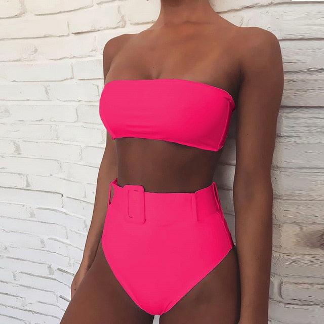 Ensemble de bikini taille haute premium pour femmes