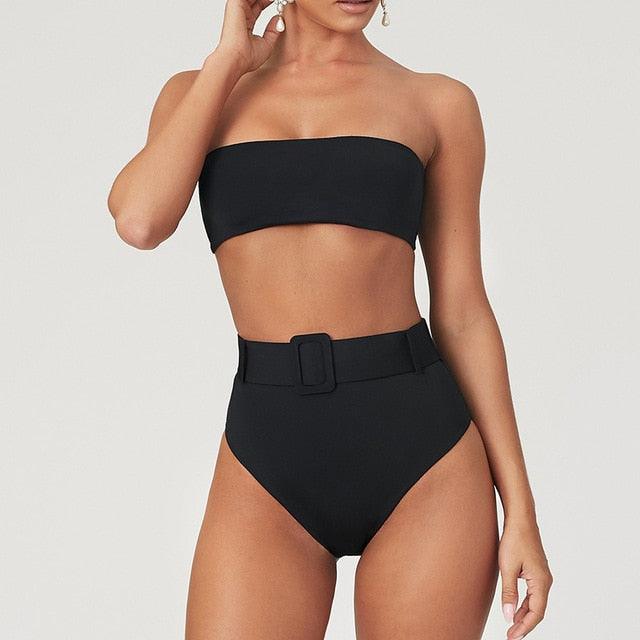Ensemble de bikini taille haute premium pour femmes