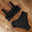 Ensemble de bikini à taille haute imprimé léopard pour femmes