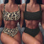 Ensemble de bikini à taille haute imprimé léopard pour femmes