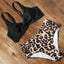 Ensemble de bikini à taille haute imprimé léopard pour femmes