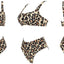 Ensemble de bikini à taille haute imprimé léopard pour femmes