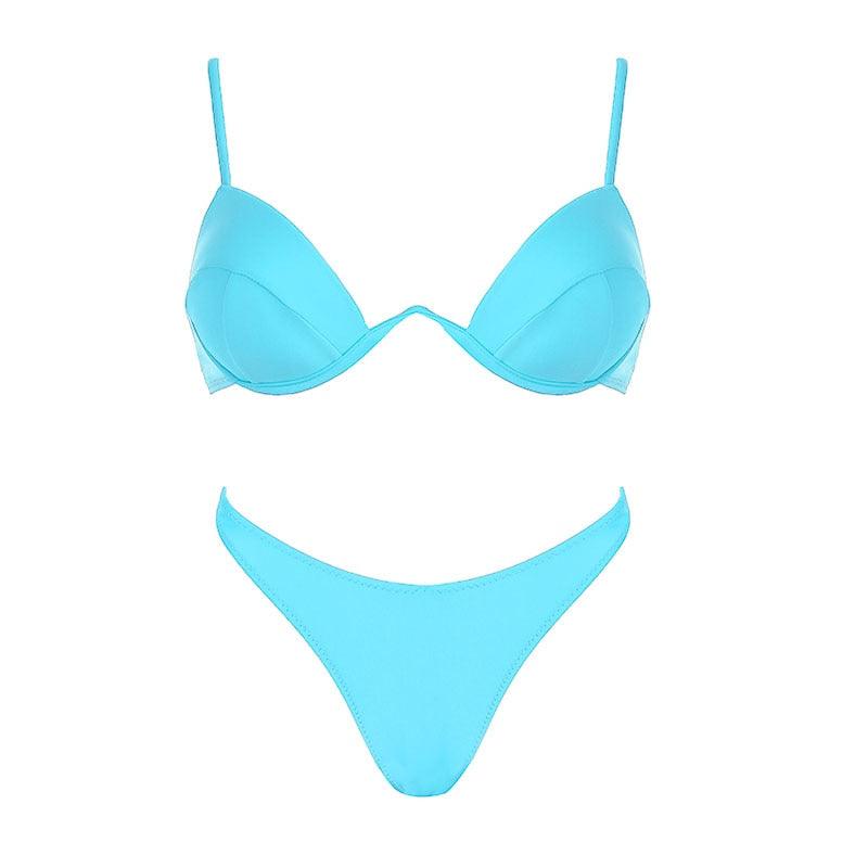 High Waist Leopard Print Bikini Set for Women