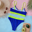 Ensemble de bikini à taille haute en ribbed pour femmes