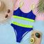 Ensemble de bikini à taille haute en ribbed pour femmes
