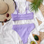 Ensemble de bikini à taille haute en ribbed pour femmes