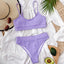 Ensemble de bikini à taille haute en ribbed pour femmes