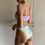 Ensemble de bikini à taille haute en ribbed pour femmes