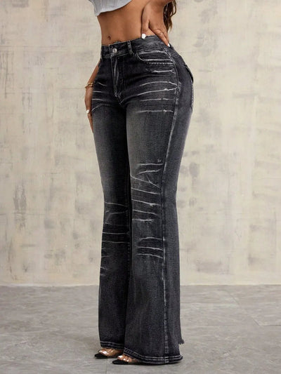 High Waist Bootcut Jeans - Korvel