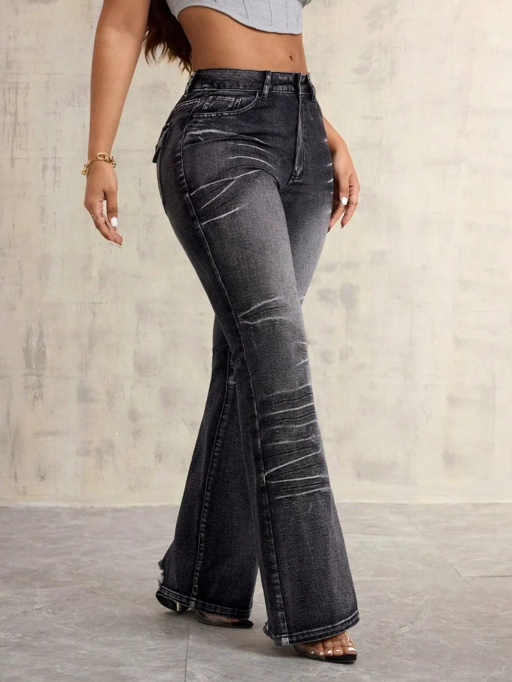 High Waist Bootcut Jeans - Korvel