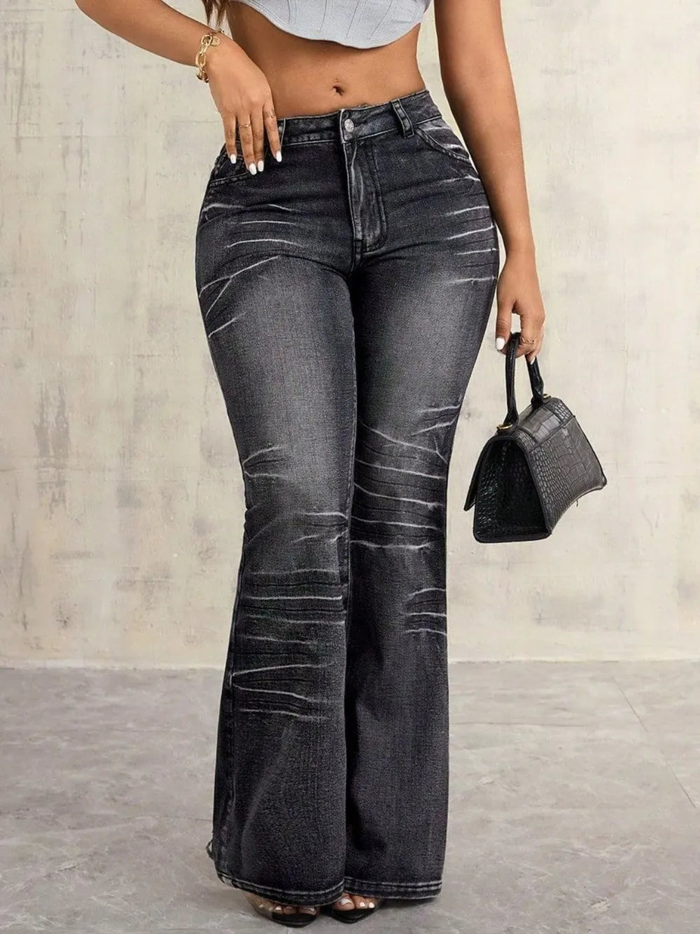 High Waist Bootcut Jeans - Korvel