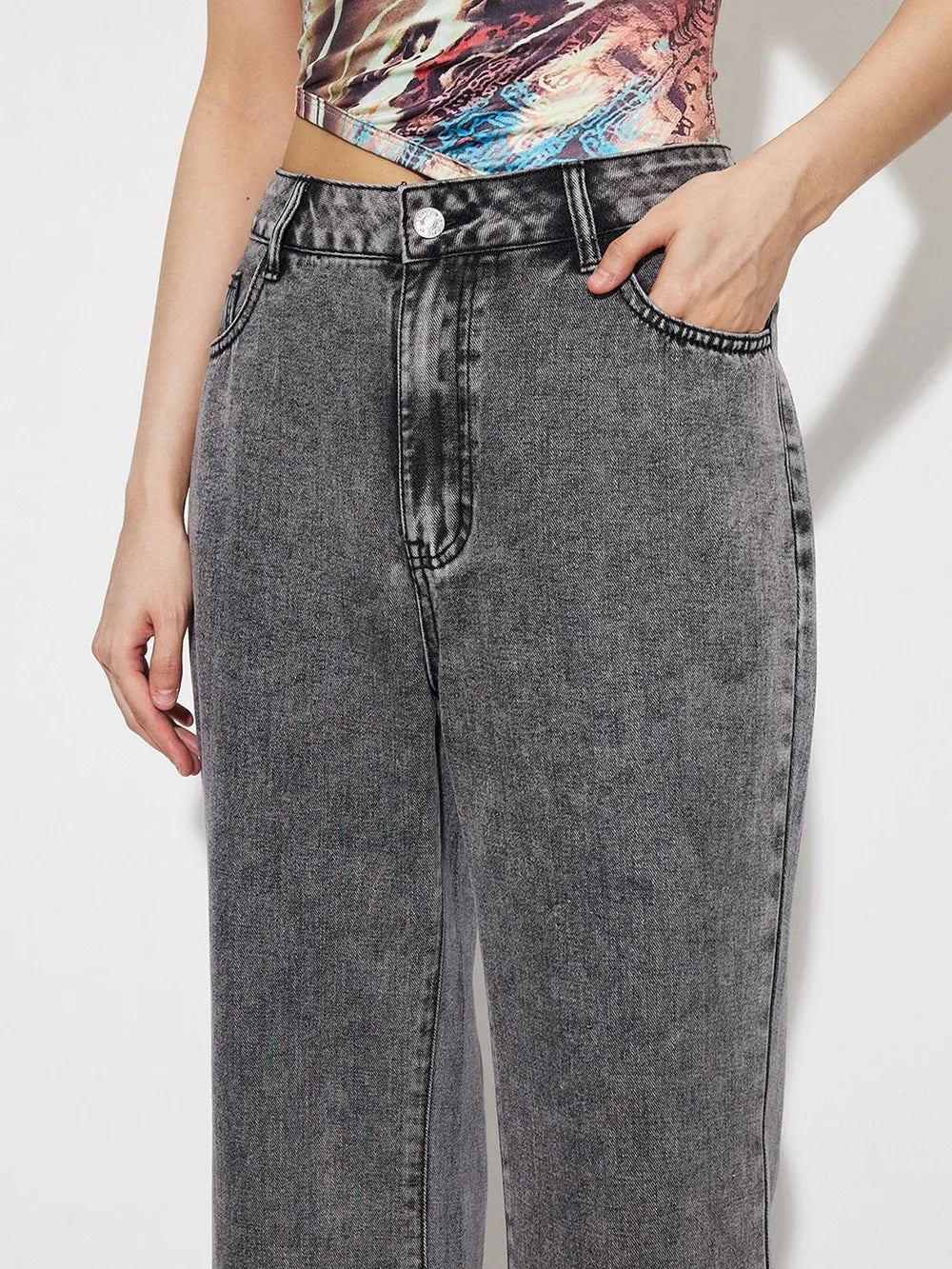 High Waist Bootcut Jeans with Pockets - Korvel