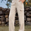 High Waist Cargo Straight Jeans - Korvel