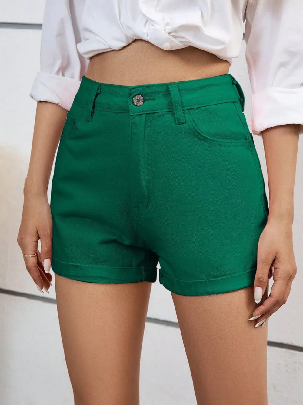 High Waist Denim Shorts - Korvel
